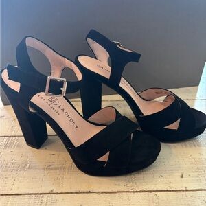 Chinese Laundry Black Strappy Heels